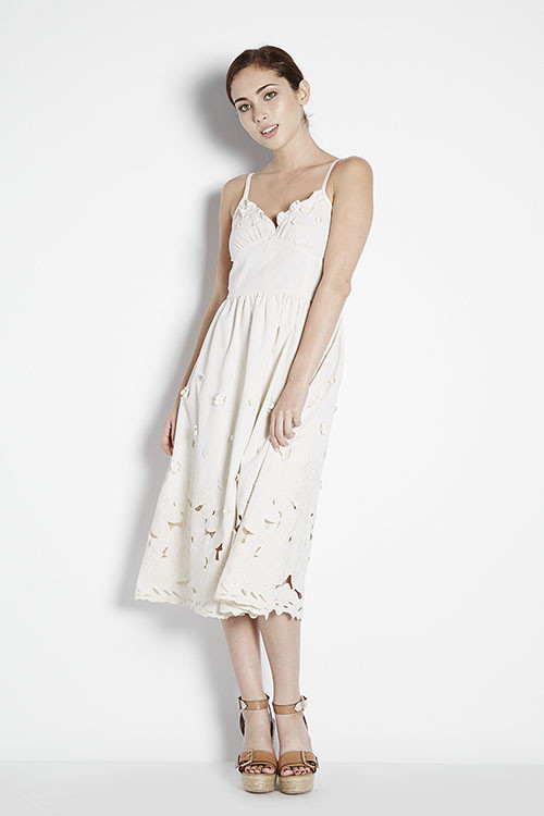 Miusigny by Miho Floral Applique Midi Dress Miusigny by Miho Floral Applique Midi Dress