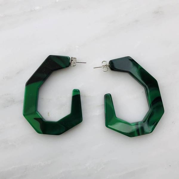 Rachel Comey Baby Factor Earrings - Malachite Rachel Comey Baby Factor Earrings - Malachite