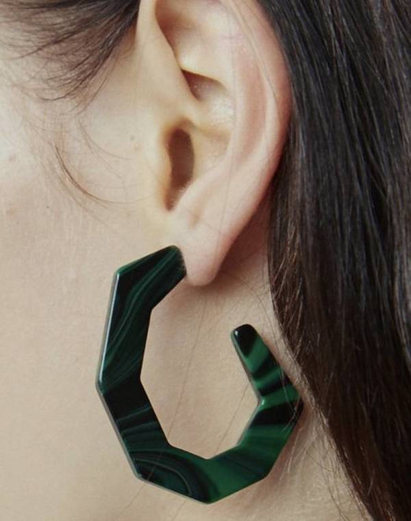 Rachel Comey Baby Factor Earrings - Malachite Rachel Comey Baby Factor Earrings - Malachite