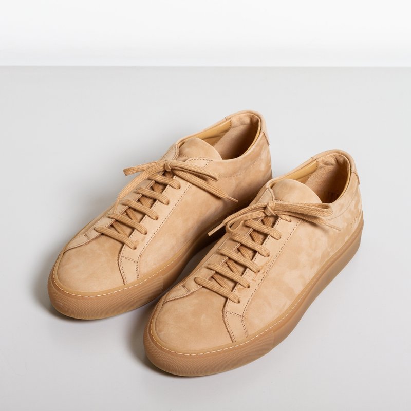 ★COMMON PROJECTS★ORIGINAL ACHILLES LOW NUBUCK SNEAKERS★ Common Projects Achilles Low Nubuck Sneakers - Tan | Garmentory