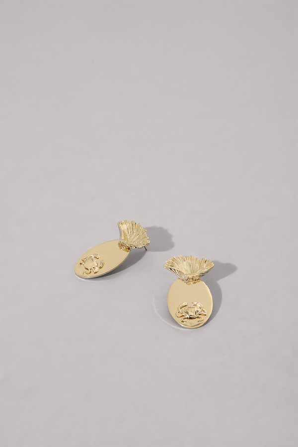 Anne Thomas Crustaces Earrings - 18k Gold Plated Anne Thomas Crustaces Earrings - 18k Gold Plated