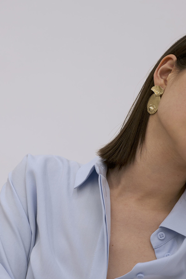 Anne Thomas Crustaces Earrings - 18k Gold Plated Anne Thomas Crustaces Earrings - 18k Gold Plated