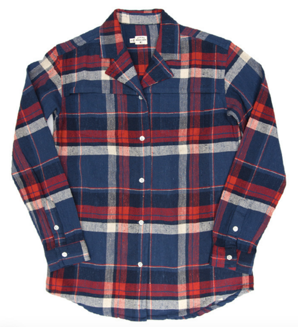Bridge & Burn Paige Indigo Plaid Shirt Bridge & Burn Paige Indigo Plaid Shirt