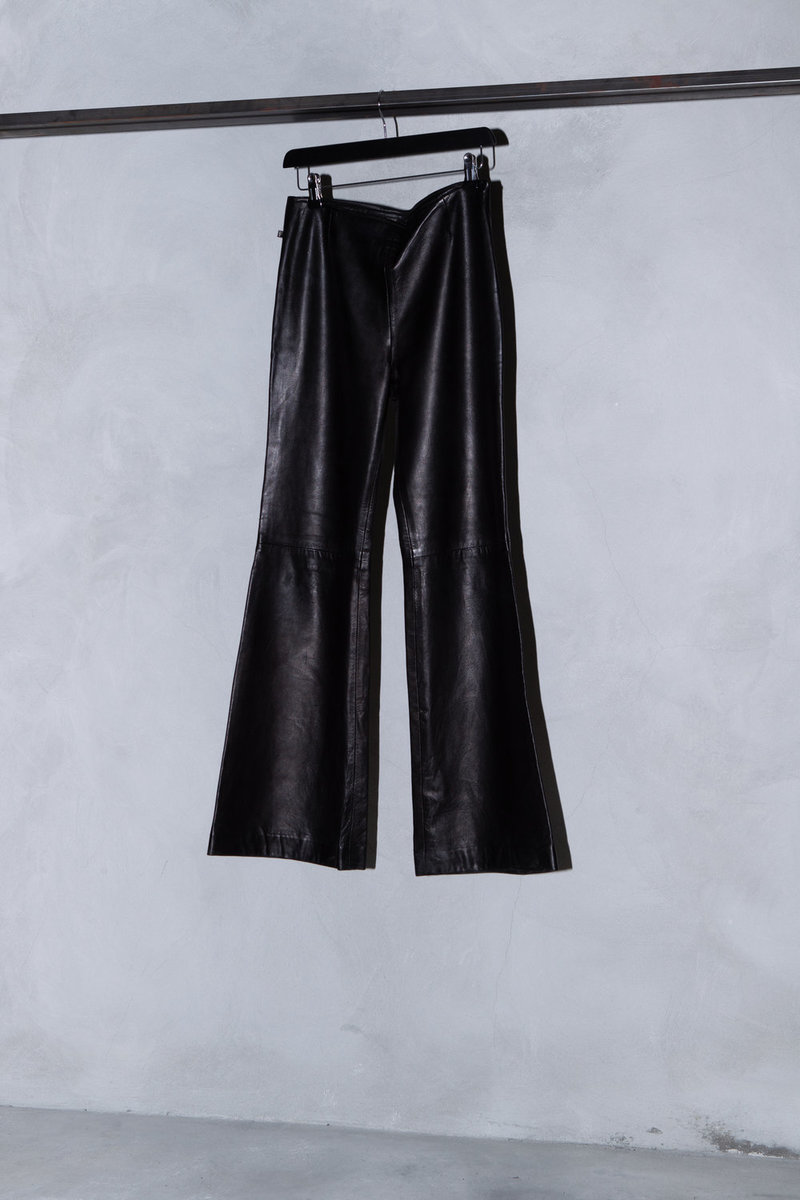 Vintage GIANFRANCO FERRÉ LAMBSKIN LEATHER TROUSER - BLACK