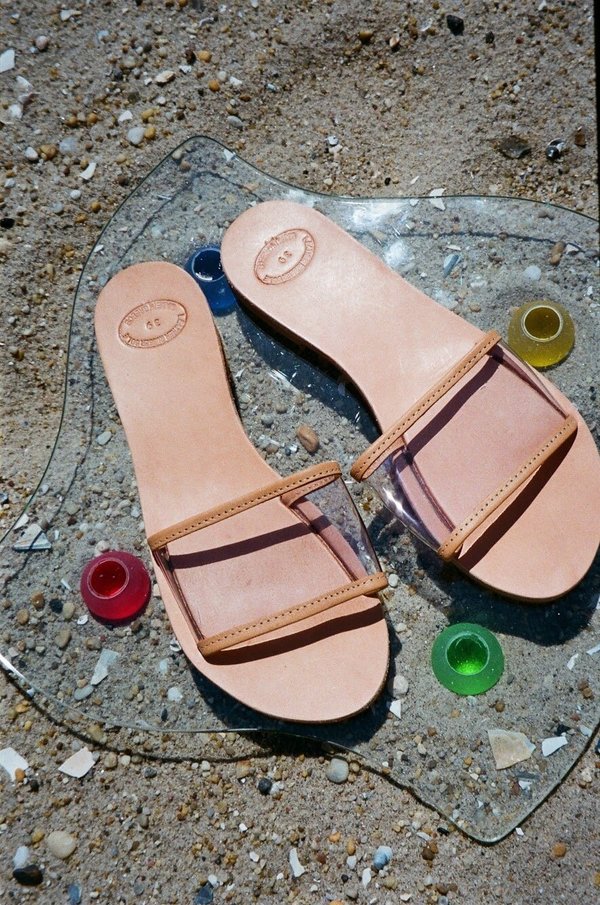OffSeasonNYC Grecian Translucent Slide Sandal - Natural OffSeasonNYC Grecian Translucent Slide Sandal - Natural