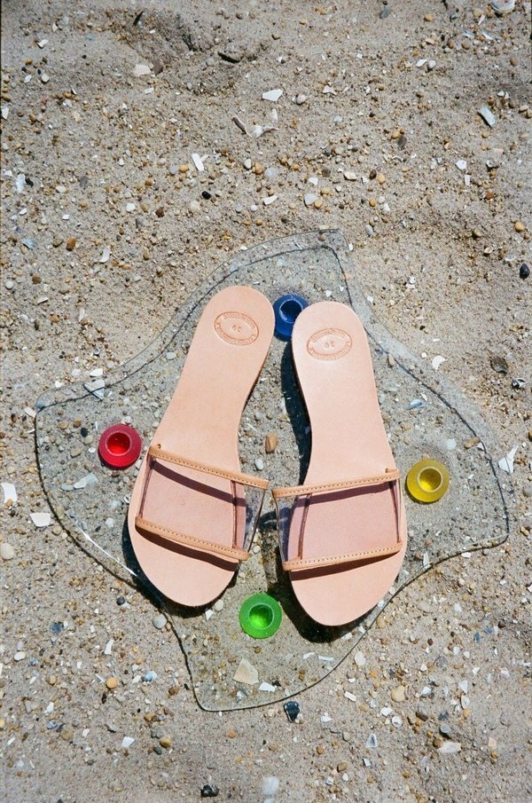 OffSeasonNYC Grecian Translucent Slide Sandal - Natural OffSeasonNYC Grecian Translucent Slide Sandal - Natural