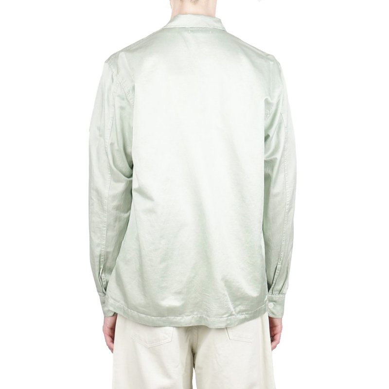 Our Legacy Cotton Silk Cuffed Box Shirt - Pistachio | Garmentory