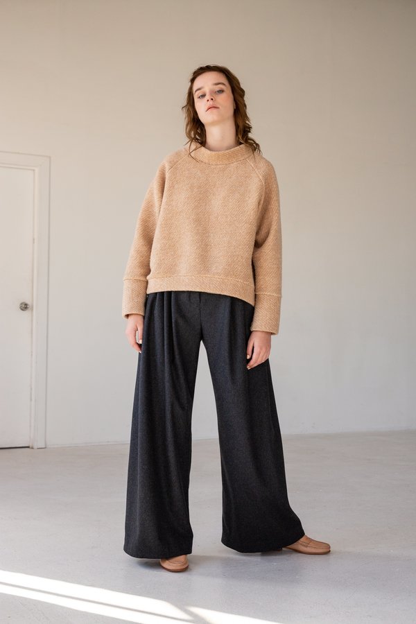 Lois Hazel Pleat Pant - Charcoal Lois Hazel Pleat Pant - Charcoal