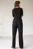Lois Hazel Rib Pant - Black - Thumbnail 3