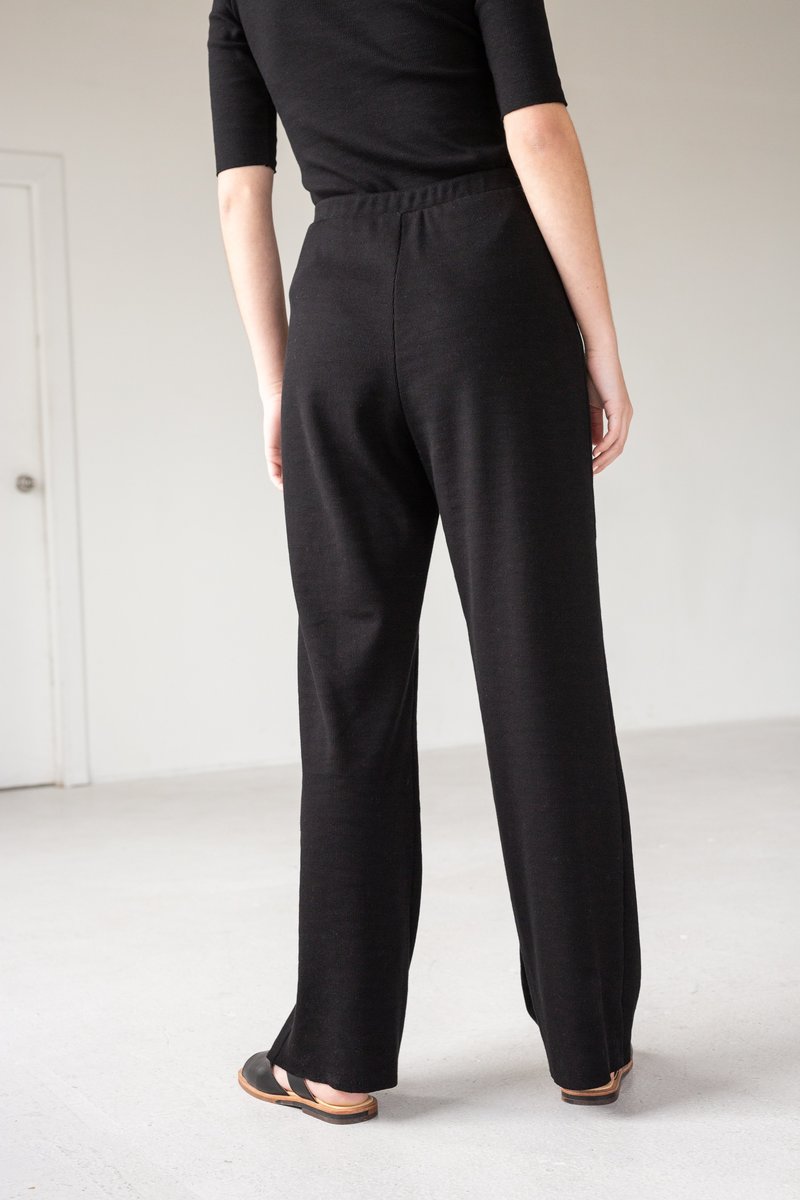 Lois Hazel Rib Pant - Black