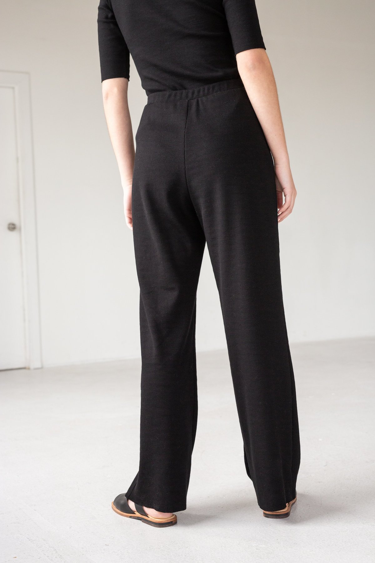 Lois Hazel Rib Pant - Black - Image 4 of 4