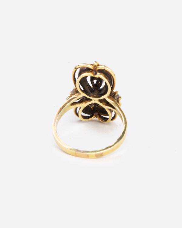 Love Adorned Vintage Enamel Blue Sapphire Ring Love Adorned Vintage Enamel Blue Sapphire Ring