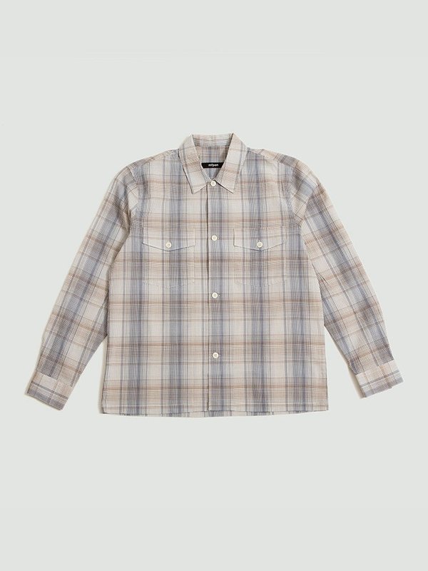 Mfpen Pocket Shirt - Light Brown Checked Mfpen Pocket Shirt - Light Brown Checked