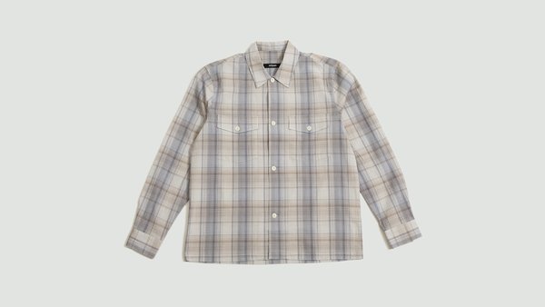 Mfpen Pocket Shirt - Light Brown Checked Mfpen Pocket Shirt - Light Brown Checked