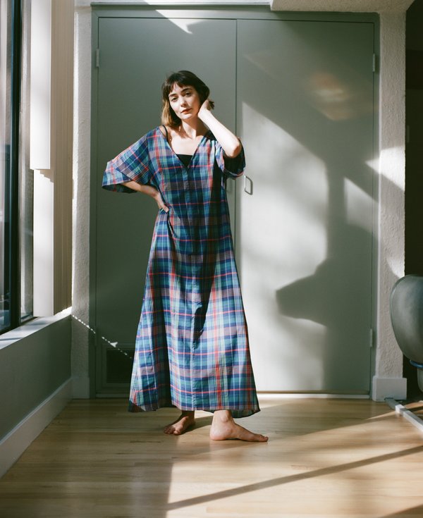 NU SWIM Tofu Sleeve Dress - Madras NU SWIM Tofu Sleeve Dress - Madras