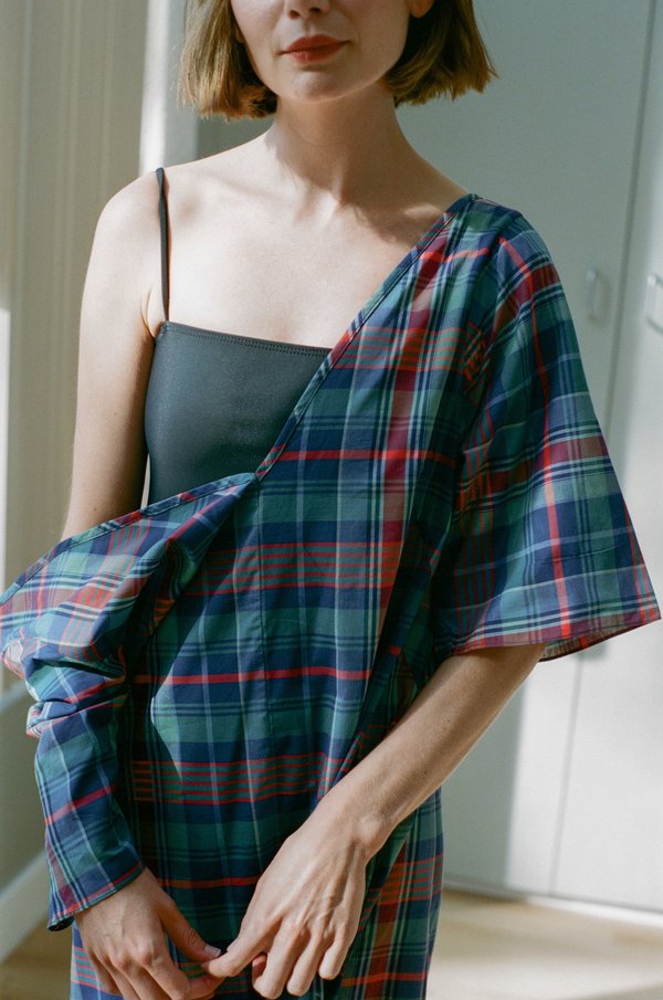 NU SWIM Tofu Sleeve Dress - Madras NU SWIM Tofu Sleeve Dress - Madras