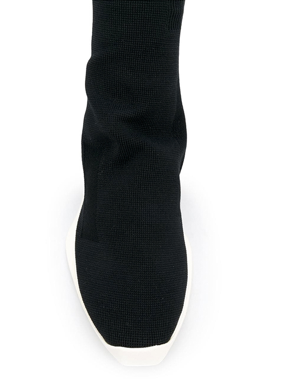 Rick Owens DRKSHDW STRETCH SOCK RUNNER LOW - Black | Garmentory