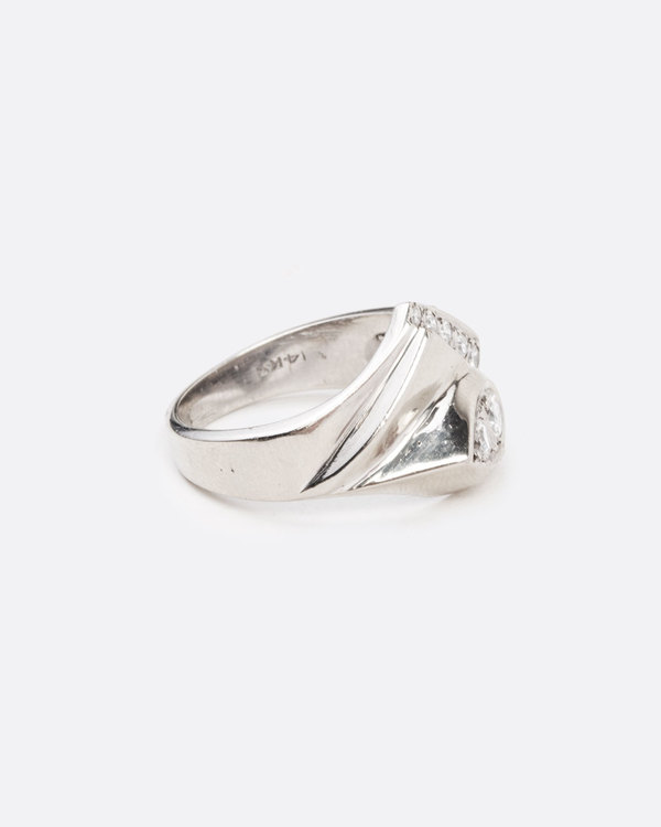 Love Adorned Vintage Geometric Diamond Ring - White Gold Love Adorned Vintage Geometric Diamond Ring - White Gold