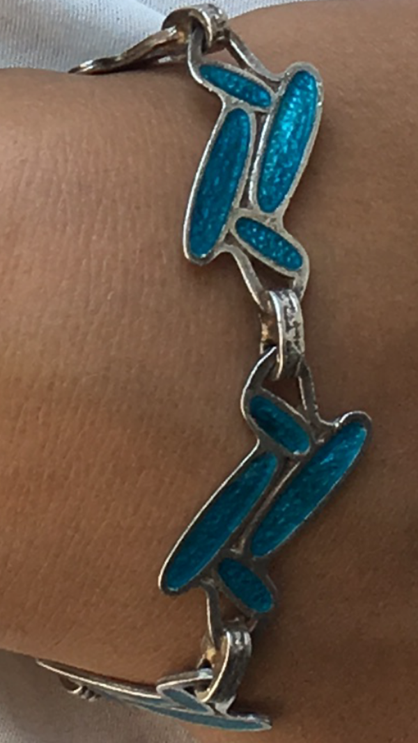 KC Vintage Silver And Enamel Bracelet KC Vintage Silver And Enamel Bracelet