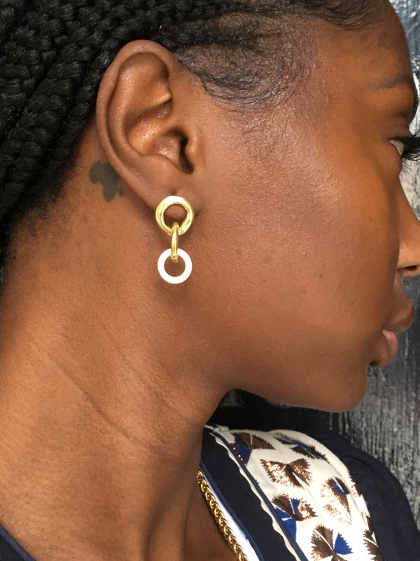Mercurial NYC Stone Chain Earrings Mercurial NYC Stone Chain Earrings