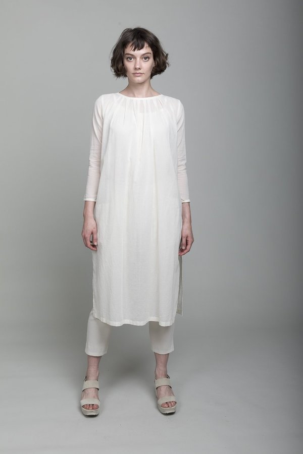 Evam Eva Tuck Long Tunic - Antique White | Garmentory
