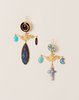 Bird Cross Drop Earrings - Thumbnail 1