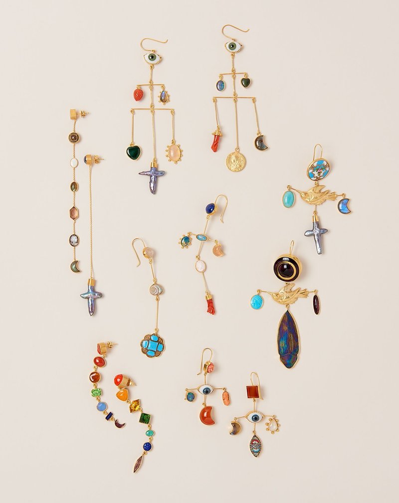 Bird Cross Drop Earrings