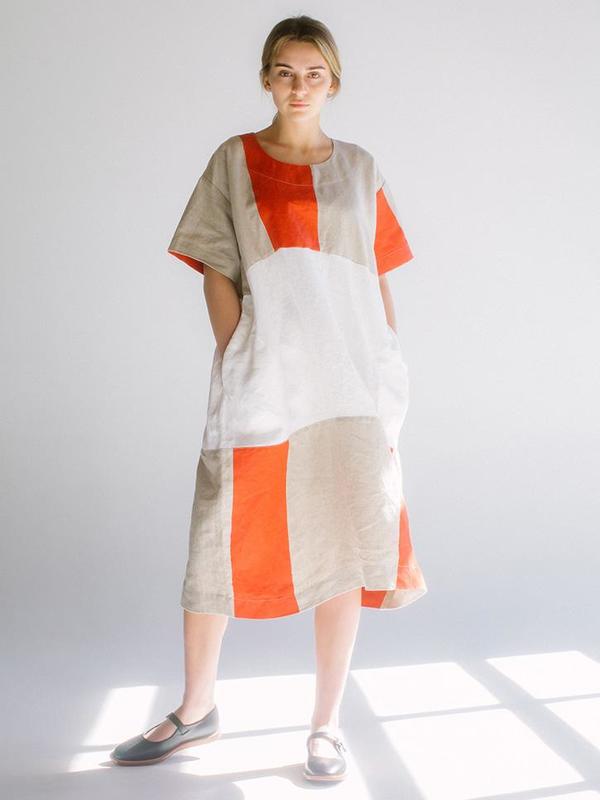 chinese dress ladies Stonewashed Linen Women Dress Silvia main image 1
