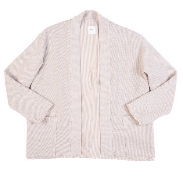 TS(S) Lined Easy Cardigan - Oatmeal Waffle Jersey TS(S) Lined Easy Cardigan - Oatmeal Waffle Jersey