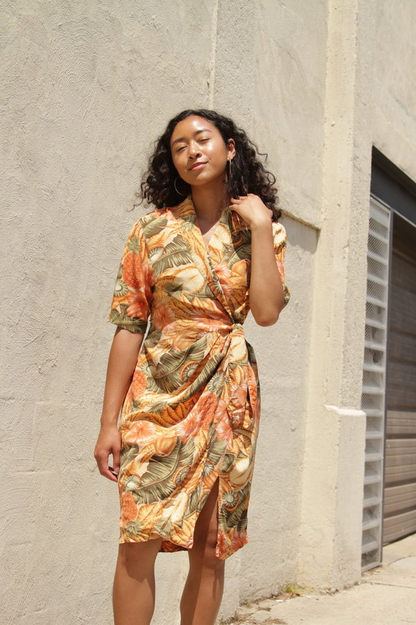 reworked vintage dresses Reworked Vintage Day-glo Dress 1X-2X  Vida Vazquez Studio