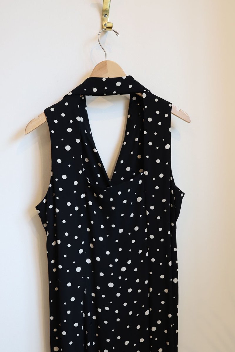 slim fit dress slacks Sexy Halter Party Dress - Polka Dot Hepburn Vintage Dress main image 1