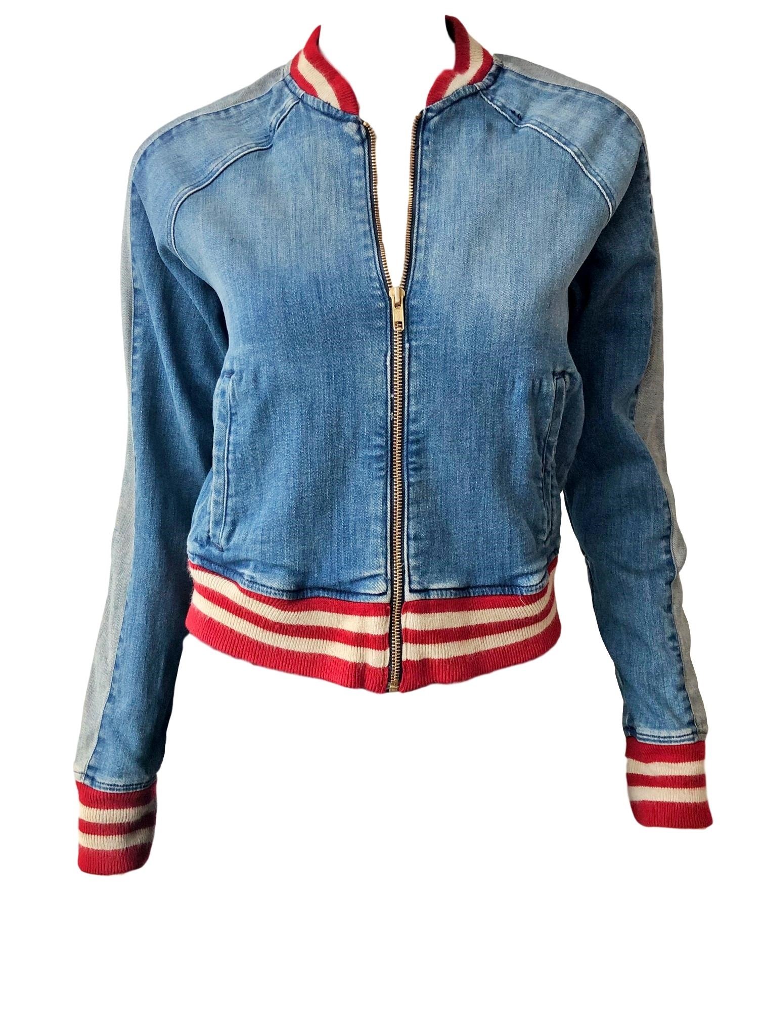 mother denim letterman jacket