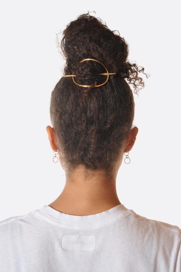 Gabriela Artigas Lunula Hair Bun with Post - Gold | Garmentory