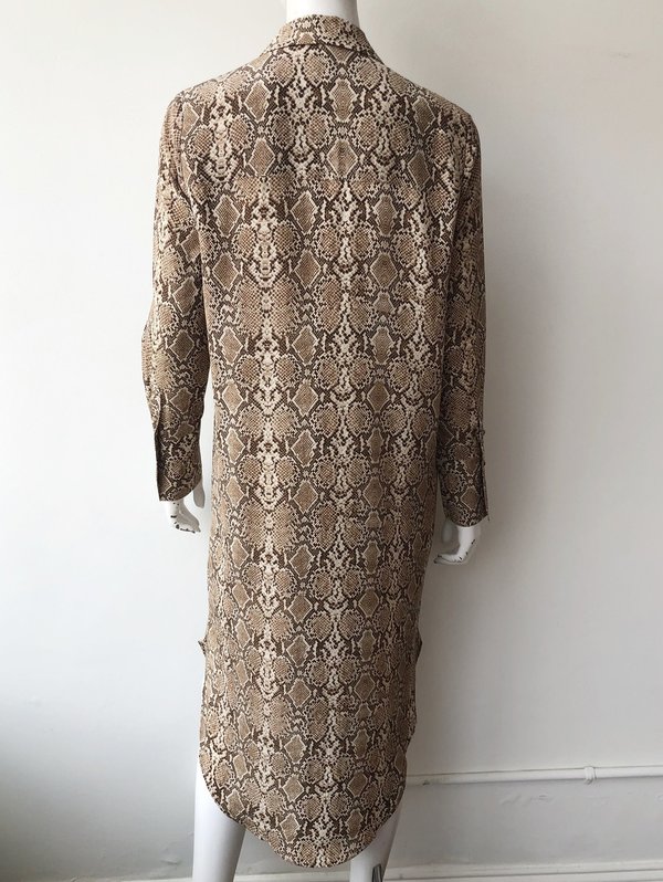 anine bing chelsea silk shirt dress