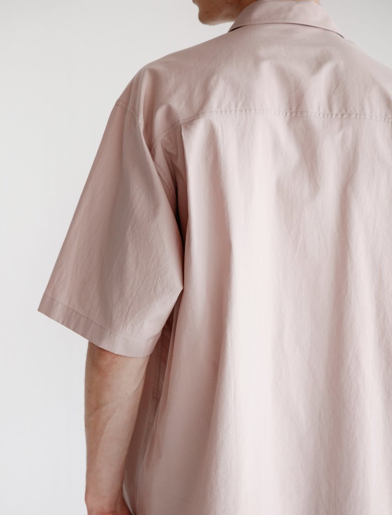 Auralee Washed Finx Twill Half Sleeved Big Shirt - Pink | Garmentory