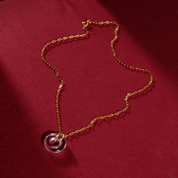 Poketo Highlow Torus Necklace - 14k Gold/Glass Poketo Highlow Torus Necklace - 14k Gold/Glass