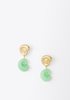 Leigh Miller Nautilus Double Drop Earring - Gold plated/Sea glass - Thumbnail 1
