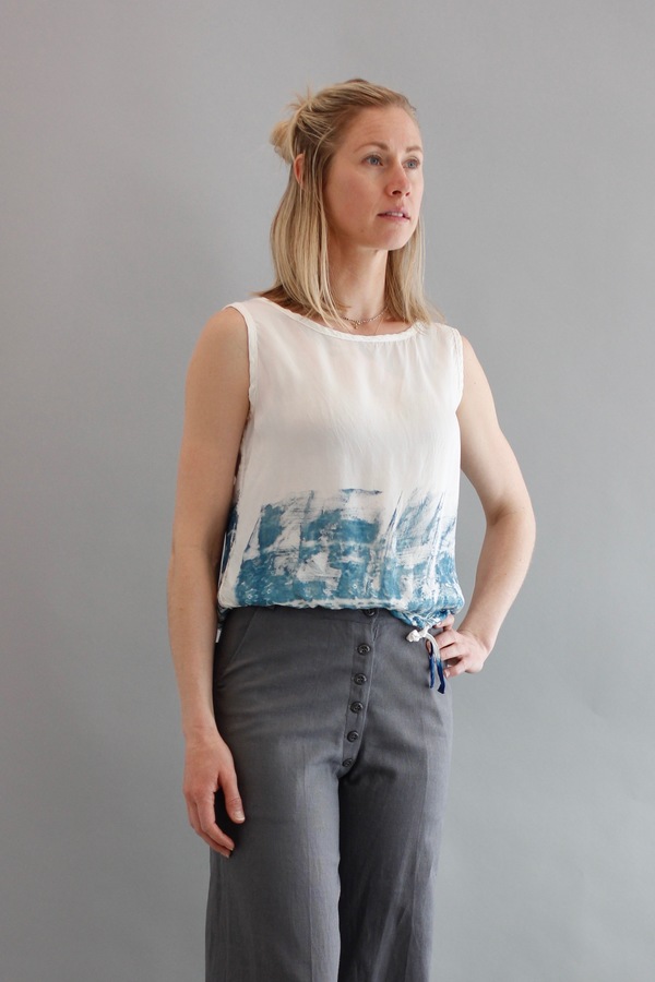 Hazel Brown Cyanotype Blouse Hazel Brown Cyanotype Blouse
