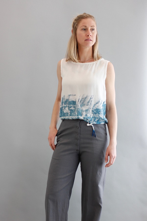 Hazel Brown Cyanotype Blouse Hazel Brown Cyanotype Blouse