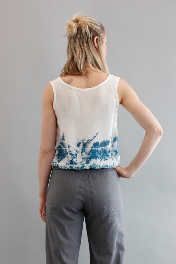 Hazel Brown Cyanotype Blouse Hazel Brown Cyanotype Blouse
