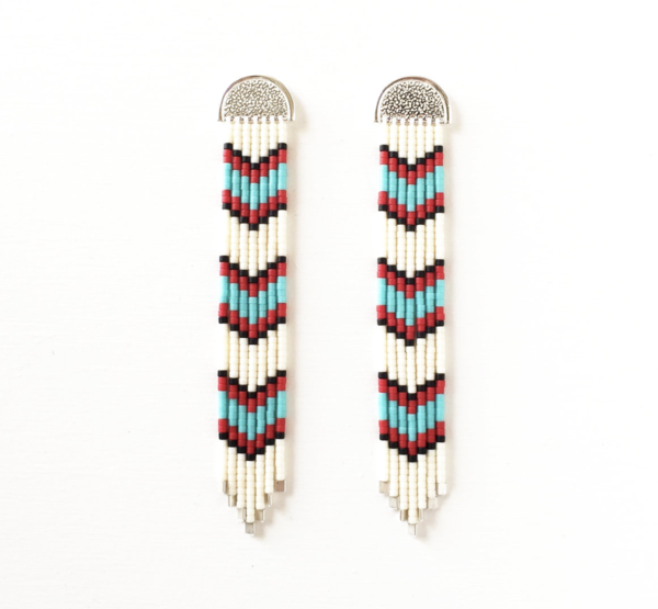 Suga Earring No. 018 - Red/Turquoise Suga Earring No. 018 - Red/Turquoise