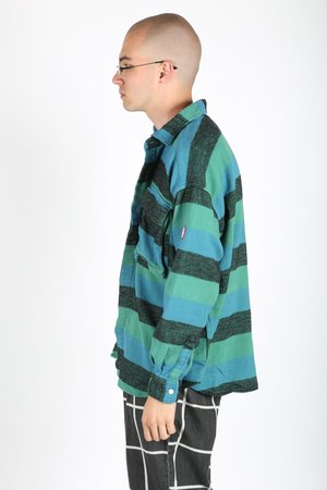 Cav Empt Stripe Flannel Big Shirt | Garmentory