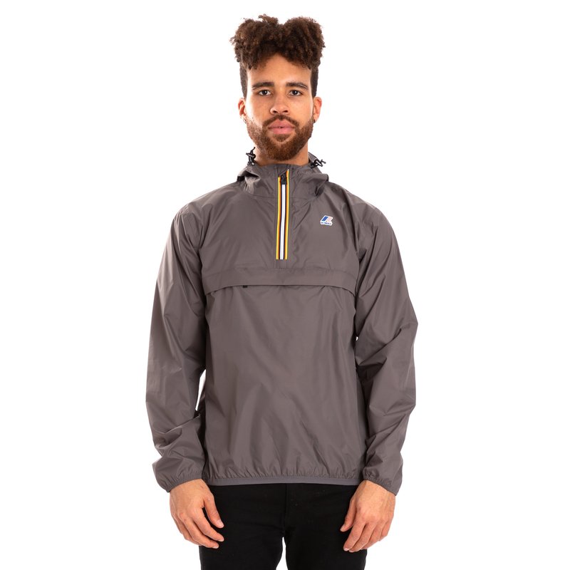 ☆K-WAY ケーウェイ☆ナイロンジャケット☆Lサイズ☆グレー☆Leon K-Way Le Vrai 3.0 Leon Half Zip Jacket - Grey Smoke | Garmentory