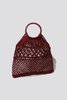maison bengal Woven Tote - Burgundy - Thumbnail 1
