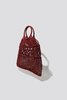maison bengal Woven Tote - Burgundy - Thumbnail 2