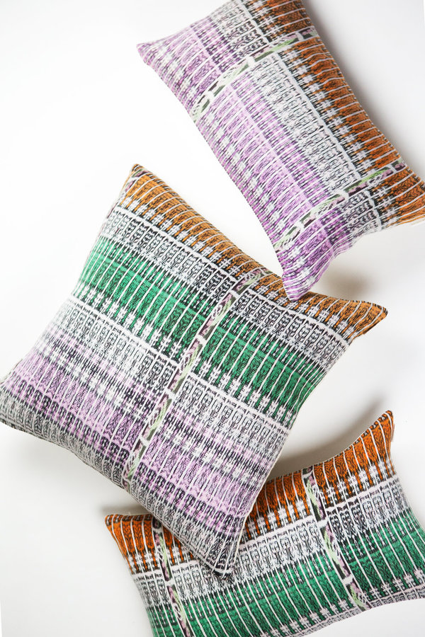 Archive New York Vintage Ikat Pillow - Pink/Orange Multi Archive New York Vintage Ikat Pillow - Pink/Orange Multi
