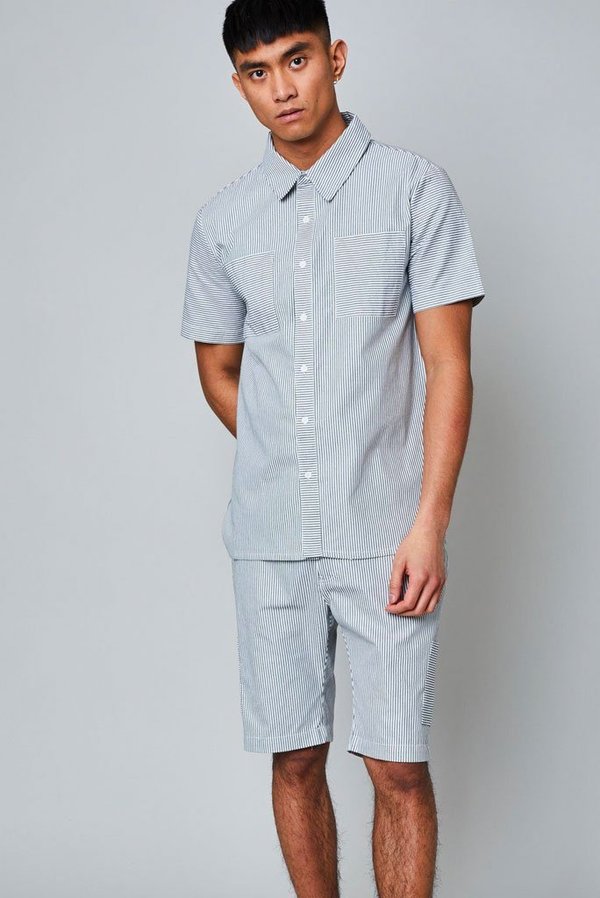 Native Youth Murphy Shorts - grey/white Native Youth Murphy Shorts - grey/white