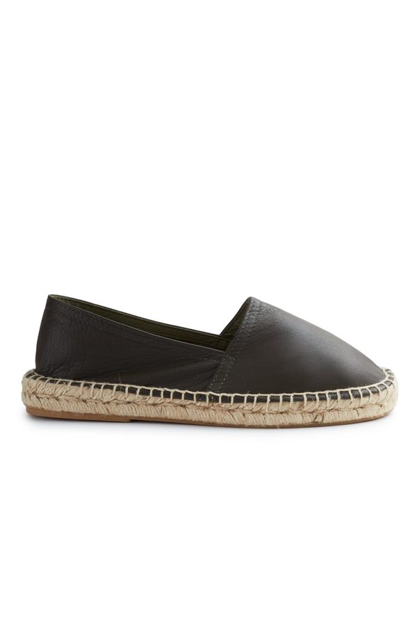 Lisa B. Leather Classic Espadrille - Olive Lisa B. Leather Classic Espadrille - Olive