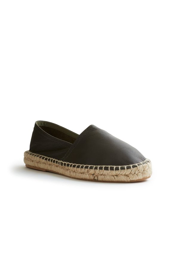 Lisa B. Leather Classic Espadrille - Olive Lisa B. Leather Classic Espadrille - Olive
