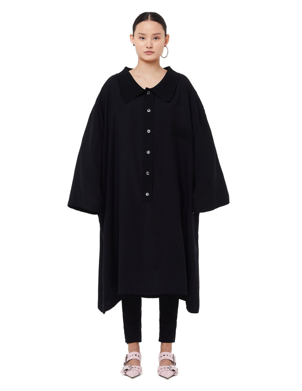 oversize polo dress Pique Polo Short-Sleeve Dress